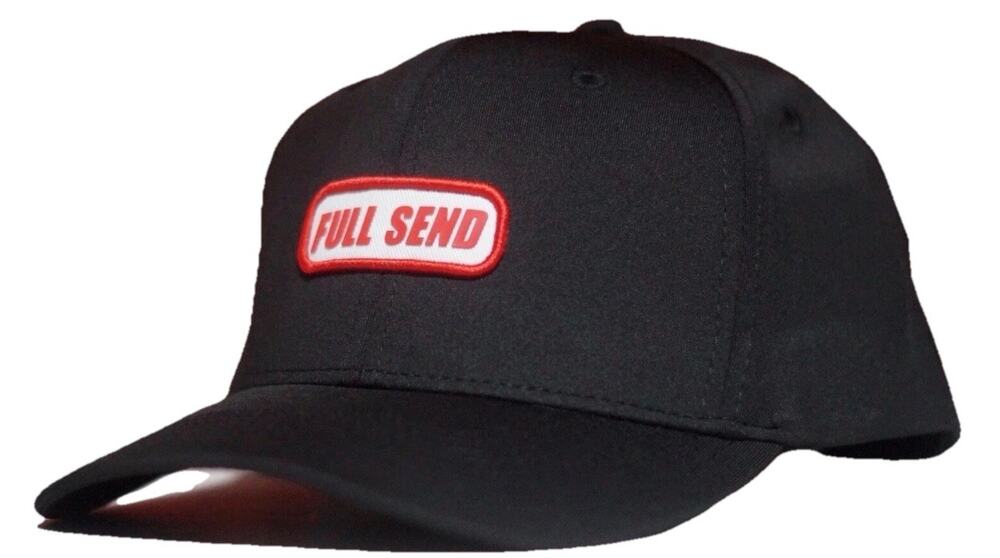 NEW FULL SEND Curved Hat Black Patch Snapback Adjustable